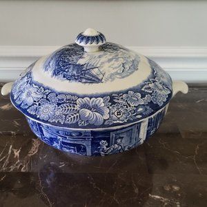 Staffordshire Liberty Blue Large Soup Tureen
